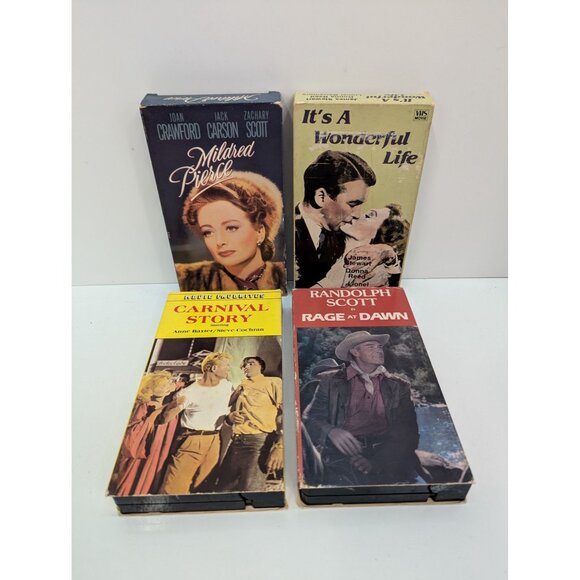 VHS Tapes Lot of Four Old Movies Read Description for Details - Picture 1 of 6